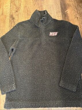 MSU Black Sherpa Quarter-Zip Pullover Mississippi Missouri